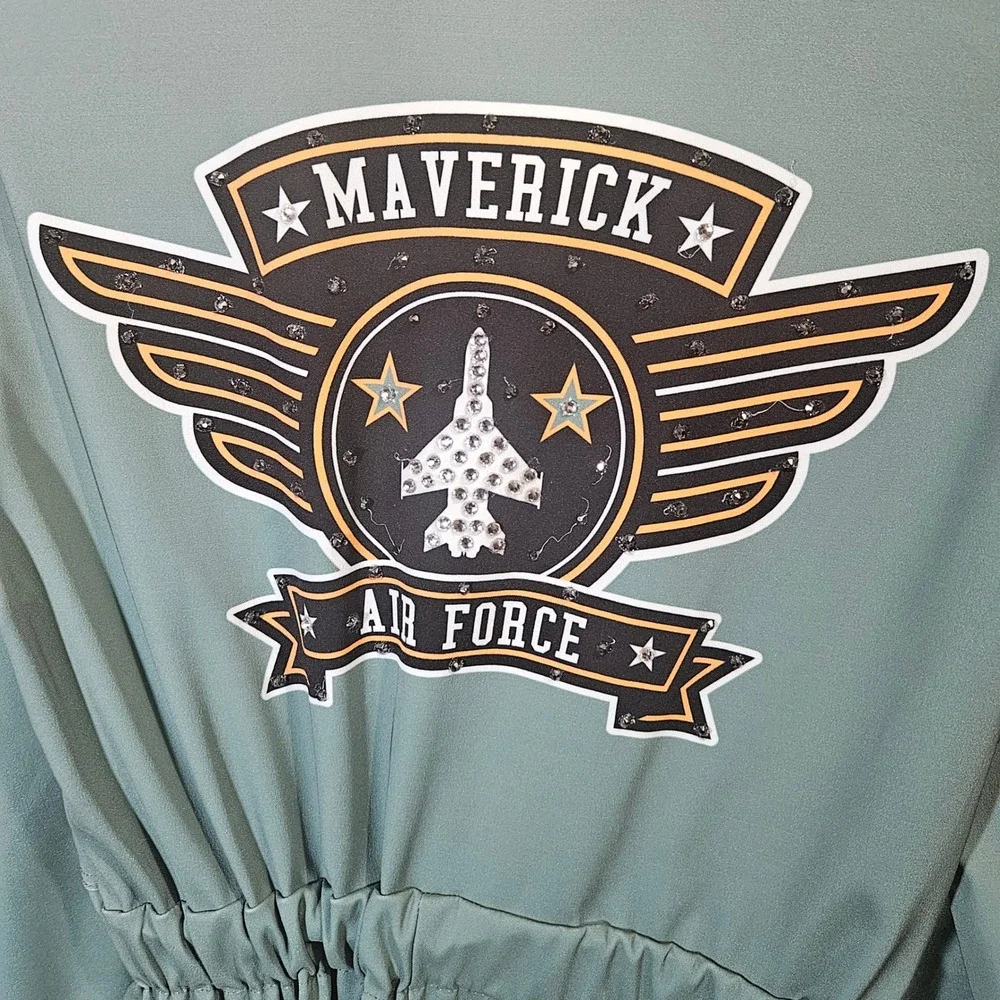 Top Gun Maverick Air Force‎ Flight Jumpsuit Costume Youth 10C Dance Stage